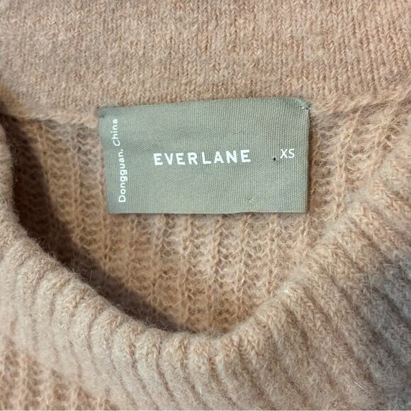 Everlane Alpaca Wool Crew Ribbed Oversized Sweater Dusty Pink XS - Picture 8 of 8